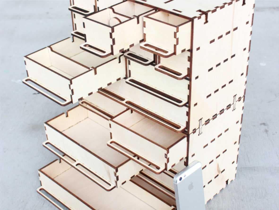 Wooden Storage Box 3D Laser Cut Template