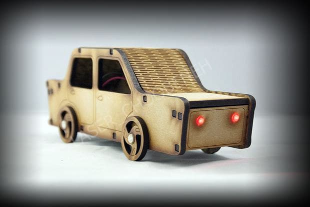 Wooden Toy Car 3D Puzzle Laser Cut Vector File