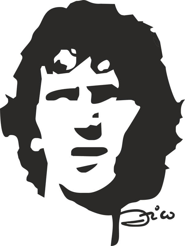 Zico Legendary Soccer Player Silhouette Vector Design
